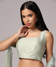 Load image into Gallery viewer, Pastel green Sequins Sparkle Lehnga Choli Dupatta