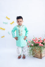 Load image into Gallery viewer, Boys Aqua Green Kurta With Dhoti