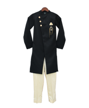 Load image into Gallery viewer, Boys Black Ajkan With Pant