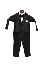 Load image into Gallery viewer, Boys Black Coat With Pant & White Shirt