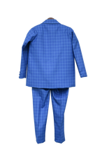 Load image into Gallery viewer, Boys Blue Check Coat Set