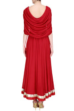 Load image into Gallery viewer, Cape Sleeves Gown Online in New York