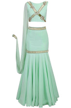 Load image into Gallery viewer, Perfect Panache Cross Crop Top And Skirt in United States