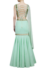 Load image into Gallery viewer, Cross Crop Top And Skirt