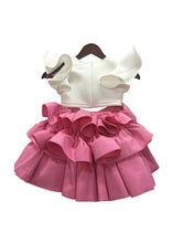 Load image into Gallery viewer, Girls Doll Emblem Crop Top With Pink Skirt