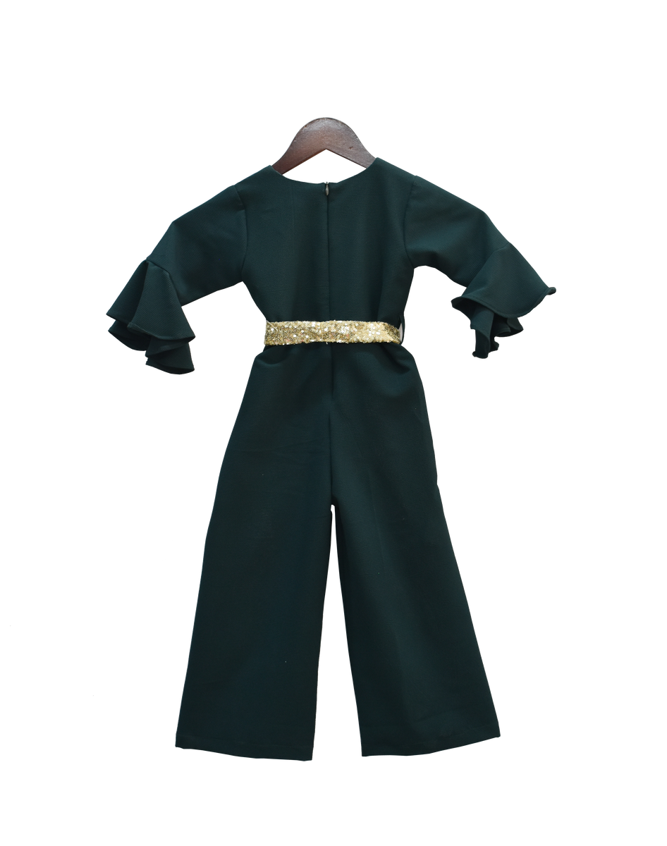 Kids Dresses Girls Emerald Green Jumpsuit Perfect Panache