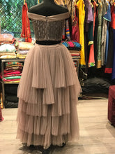 Load image into Gallery viewer, Grey Crop Top Skirt