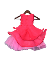 Load image into Gallery viewer, Girls Hot Pink &amp; Baby Pink &amp; Drape Gown