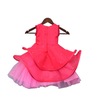 Load image into Gallery viewer, Girls Hot Pink & Baby Pink & Drape Gown