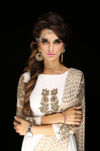 Load image into Gallery viewer, Indo Western Saree Gown With Weaved Dupatta