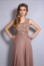 Load image into Gallery viewer, Indowestern Gown With Moti Work