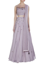 Load image into Gallery viewer, Lilac Handwork Lehanga