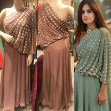 Load image into Gallery viewer, Motiwork One Shoulder Cape Gown