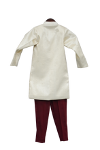 Load image into Gallery viewer, Boys Offwhite Ajkan With Maroon Pant