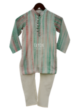 Load image into Gallery viewer, Boys Offwhite Tie & Die Kurta Set