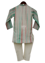 Load image into Gallery viewer, Boys Offwhite Tie & Die Kurta Set