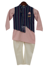 Load image into Gallery viewer, Boys Onion Pink Kurta Nehru Jacket Set