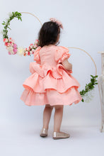 Load image into Gallery viewer, Girls Peach Sequence And Tassel Frock