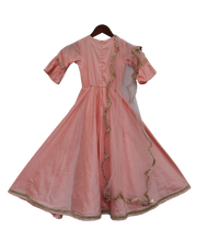 Load image into Gallery viewer, Girls Peach Anarkali Dress