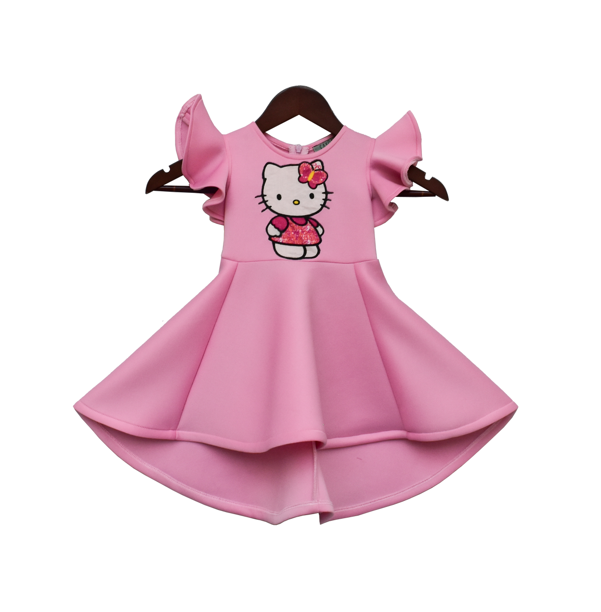 Kids Dresses Girls Pink Lycra Hello Kitty Dress Perfect Panache