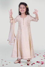 Load image into Gallery viewer, Girls Anarkali Kurta And Palazzo Set With Dupatta