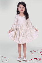 Load image into Gallery viewer, Girls Offwhite Summer Dress For Girls