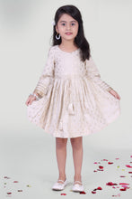 Load image into Gallery viewer, Girls Offwhite Summer Dress For Girls