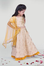 Load image into Gallery viewer, Girls Offwhite Skirt And Choli Set With Dupatta For Girls