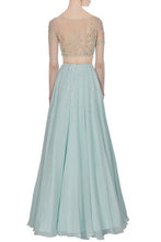 Load image into Gallery viewer, Sea Green Lehanga Choli With Intricate Handwork Online