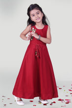 Load image into Gallery viewer, Girls Wine Maroon Party Gown For Girls