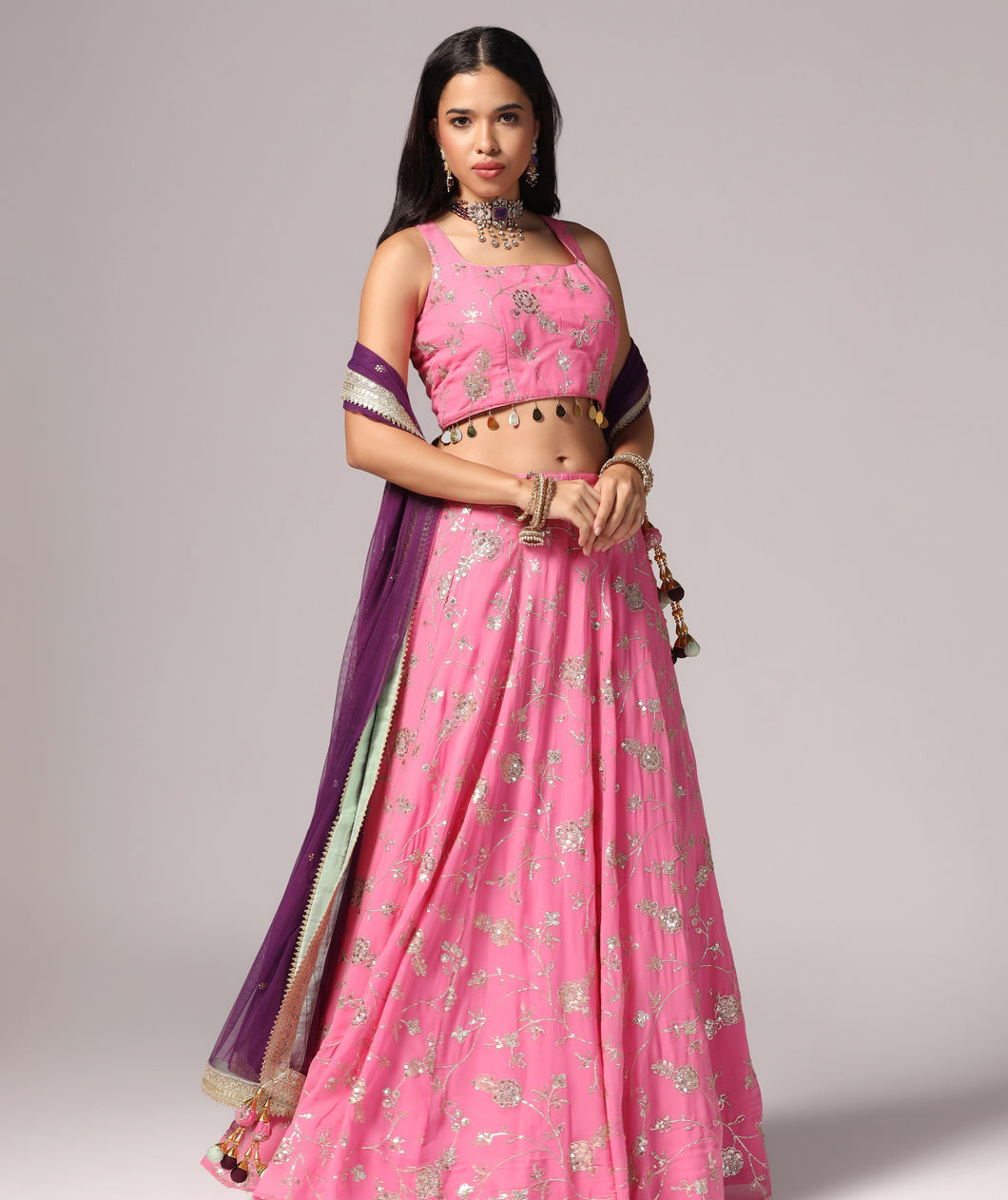 Perfect Pink n Purple Lehnga Choli