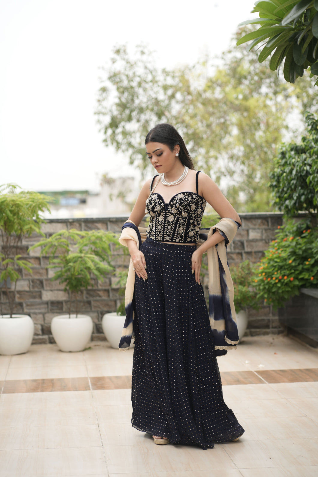 Sapphire Corset with Sharara