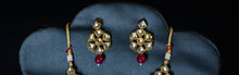 Load image into Gallery viewer, Red Kundan Beads Necklace Set