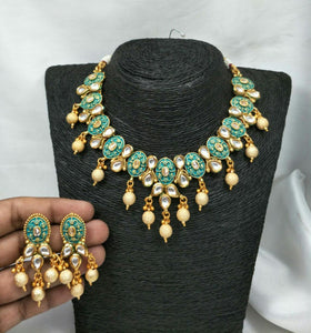 Meenakari Kundan Circle Set