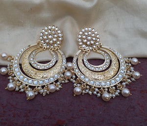 Buy Kundan chandbali Indian Party Aria Earrings: Perfect Panache