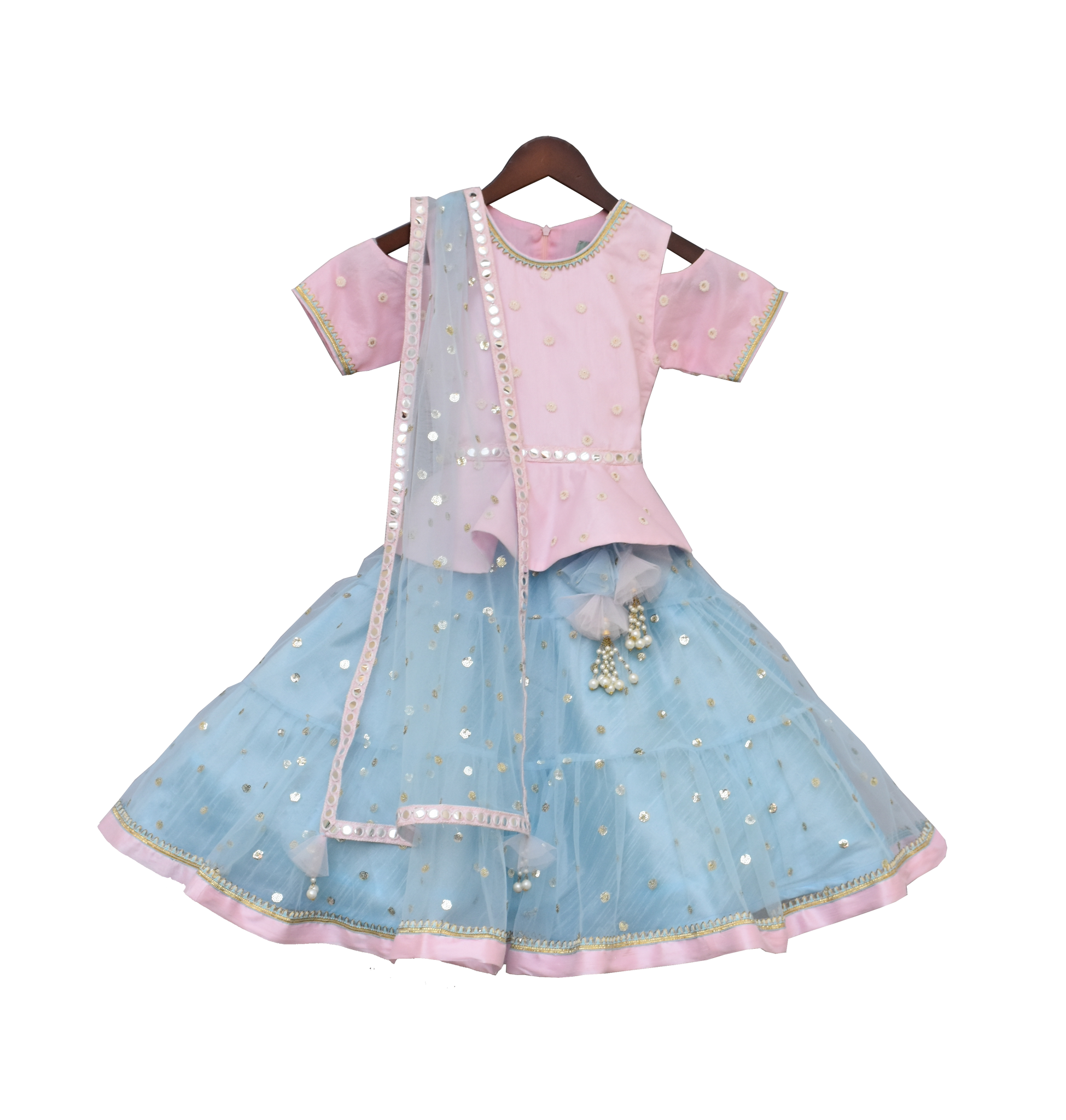Net lehenga for baby girl sales