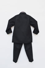 Load image into Gallery viewer, Boys Black Bandgala With Mirror Embroidery Buttons