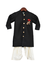 Load image into Gallery viewer, Boys Black Ajkan With Salwar