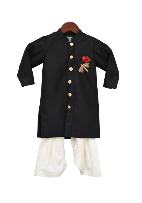 Boys Black Ajkan With Salwar