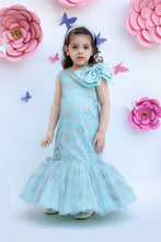 Load image into Gallery viewer, Girls Blue Glitter Gown