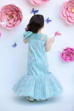 Load image into Gallery viewer, Girls Blue Glitter Gown