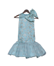 Load image into Gallery viewer, Girls Blue Glitter Gown