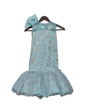 Load image into Gallery viewer, Girls Blue Glitter Gown