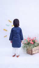 Load image into Gallery viewer, Boys Blue Kurta With Dori Embroidery And Pant