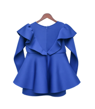 Load image into Gallery viewer, Girls Blue Neoprene Dress