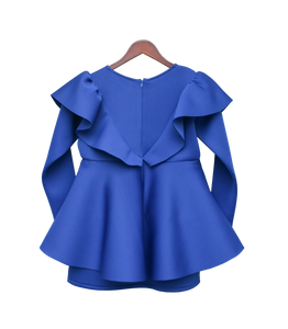 Girls Blue Neoprene Dress
