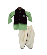 Load image into Gallery viewer, Boys Burgandi Velvet Nehru Jacket Set