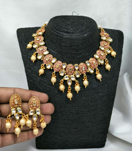 Meenakari Kundan Circle Set