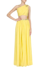Load image into Gallery viewer, Crop Top Skirt With Drape Dupatta Online in USA