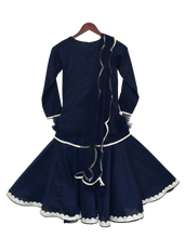 Load image into Gallery viewer, Girls Dark Blue Kurti With Sharara